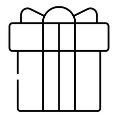 gift box icon line style design
