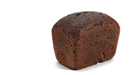 Rye bread isolated on white background