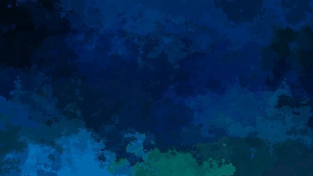 abstract animated twinkling stained background full HD seamless loop video - watercolor splotch liquid effect - color dark navy blue green

