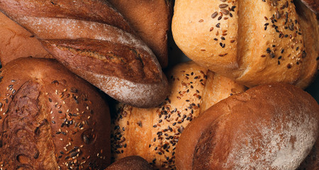 Bread wallpaper. Different kinds bread top view