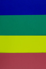 various sheets vertically placed colors