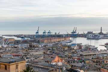 Obraz premium view of the city of genoa