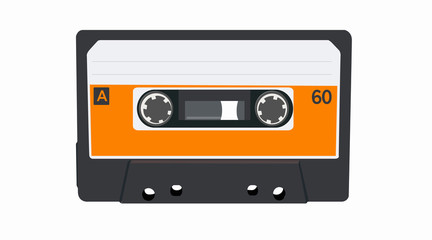 Vector Isolated Illustration of a Cassette Tape