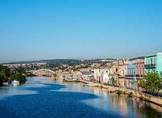 Fototapeta na wymiar San Juan River, elevated view, Matanzas, Matanzas Province, Cuba