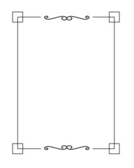 Black border frame. vector illustration