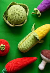 Pictures crocheted toy vegetables handmade