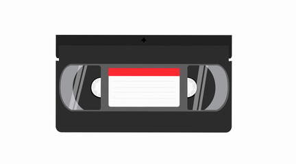 Obraz premium Vector Isolated Illustration of a Videocassette. VHS Tape