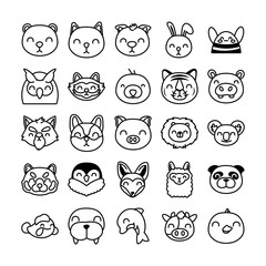 bundle of cute animals characters