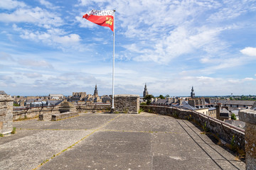 Dinan, France. View from the top platform of the dungeon