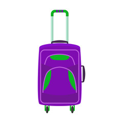 Suitcase vector icon.Cartoon vector icon isolated on white background suitcase.