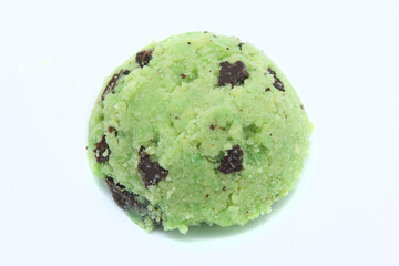 Ice cream of mint and chocolate