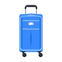Suitcase vector icon.Cartoon vector icon isolated on white background suitcase.