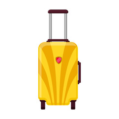Suitcase vector icon.Cartoon vector icon isolated on white background suitcase.