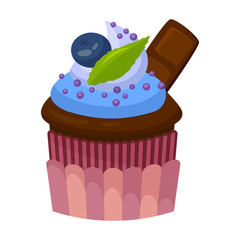 Cupcake vector icon.Cartoon vector icon isolated on white background cupcake.