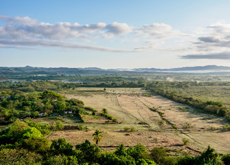 Landscape of the Valley seen from Manaca Iznaga Tower, Valle de los Ingenios, Sancti Spiritus...
