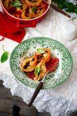 Baked pulled beef stuffed shells...style rustic