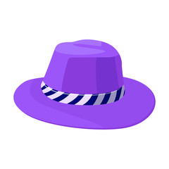Summer hat vector icon.Cartoon vector icon isolated on white background summer hat.