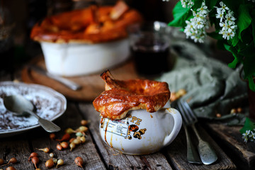 Lamb shank pies.style rustic.