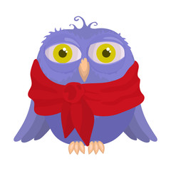 Owl vector icon.Cartoon vector icon isolated on white background owl.