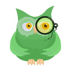 Owl vector icon.Cartoon vector icon isolated on white background owl.