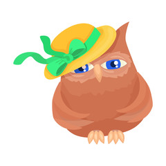 Owl vector icon.Cartoon vector icon isolated on white background owl.