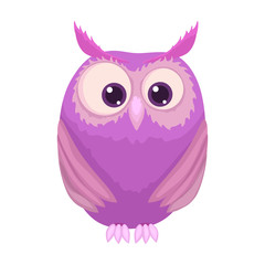 Owl vector icon.Cartoon vector icon isolated on white background owl.