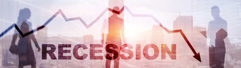 Coronavirus recession concept 2020. Stock market crash.