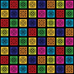 cinco de mayo stencil flags seamless vector pattern