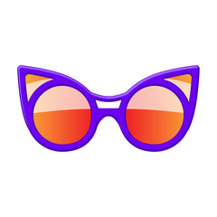 Fototapeta premium Sunglass vector icon.Cartoon vector icon isolated on white background sunglass.