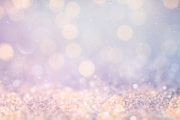 Christmas and New Year holidays background, glitter vintage lights background. defocused.