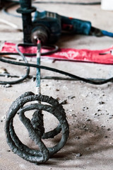 mixer for mixing the solution