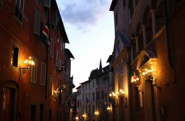Streets of Siena by Night