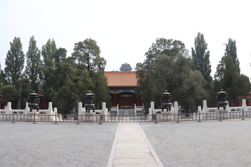 Jardin d'un temple à Pékin, Chine