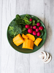 vegetables on a plate
