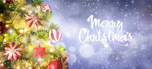 Christmas tree and Christmas decorations