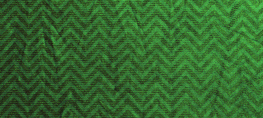 Wrinkled rich green  silver fabric. Texture background for design
