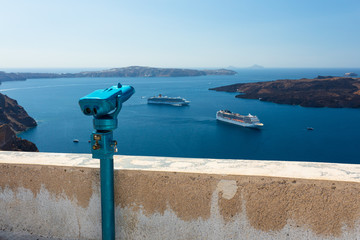 Tourist outlook above sea. 