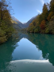 lake and mountains