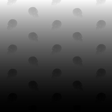 Greyscale skull background - 3D rendering Z-Depth pass