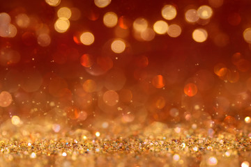 Obraz na płótnie Canvas Christmas and New Year holidays background, glitter vintage lights background. defocused.