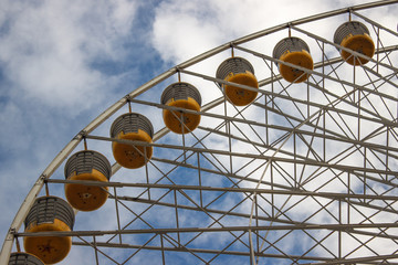 ferris wheel on a blue sky