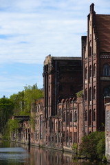 Historic factory ruins of Szczecin old breweries .