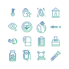 bundle of covid19 set icons