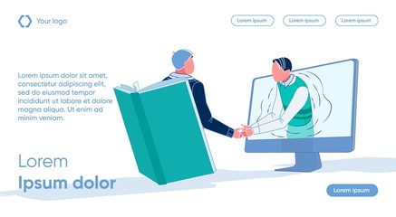 Man from Book Shakes Hands with Guy from Monitor.