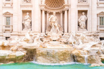 Fototapeta na wymiar Trevi Fountain, Italian: Fontana di Trevi, in Rome, Italy.
