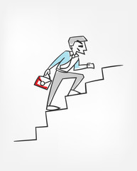 vector character man illustration concept stairs