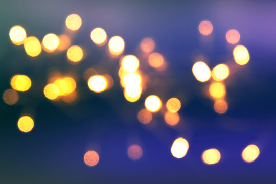 Christmas and Happy new year on blurred bokeh with snowfall banner background © VAlekStudio 