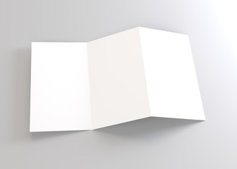 blank white magazine 3d rendering