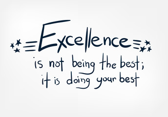 word cloud excellence doodle vector hand drawn word lettering simple