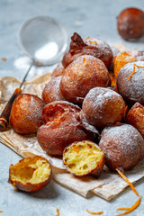 Homemade French doughnuts Beignet.